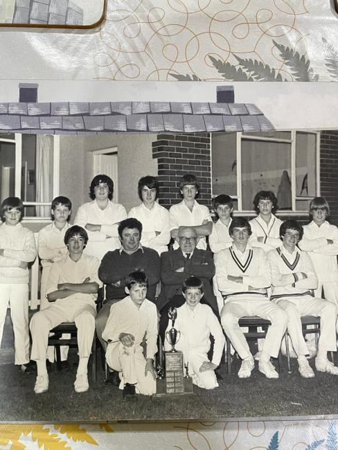 Junior Hook cricket team photo- Nicholas Absalom is back row, second from the right